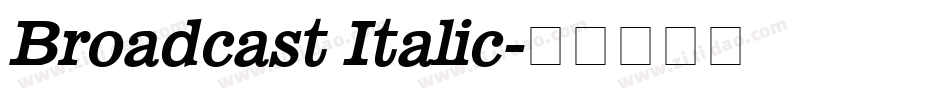 Broadcast Italic字体转换